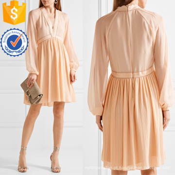 Blush De Seda-georgette Mini Vestido Fabricação Atacado Moda Feminina Vestuário (TA4093D)